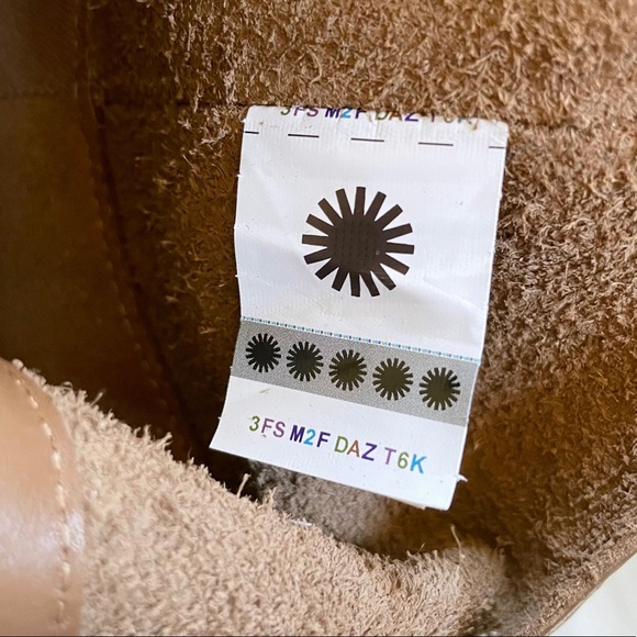 UGG Women’s Deconstructed Lace Chestnut Leather Combat Boots - Picture 8 of 8